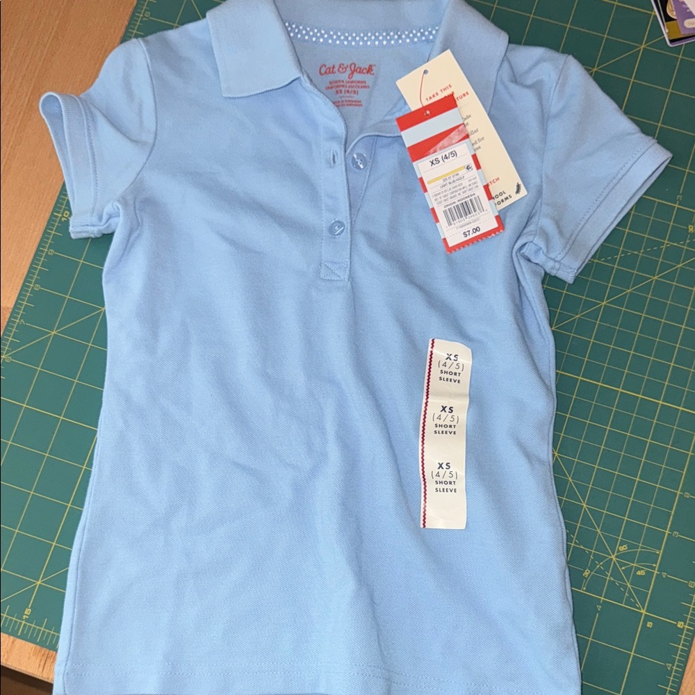 Cat & Jack Sky Blue Kids Polo